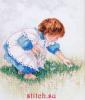 Janlynn 029-0055, Девочка собирающая ромашки (Collecting Daisies)
