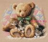 Dimensions 35236, Мишка и котята (Teddy and Kittens)