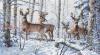 Dimensions 35130 Зима в лесу (Олени, Зимний лес, Woodland Winter)