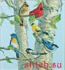 Dimensions 35252, Птички на березе (Birch Tree Birds)