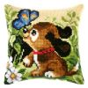 Orchidea 9167. Подушка Щенок и бабочка
