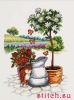 Permin 90-2358, Cat by flowers