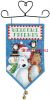 Dimensions 08821, Santa and Friends Mini Banner
