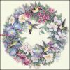 Dimensions 35132, Свиток с колибри (Венок и колибри, Hummingbird Wreath)