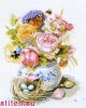 Lanarte 34996, Розы в голубой вазе (Roses and Delftblue)