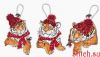 LetiStitch 8017, Christmas Tigers Toys