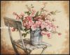 Dimensions 35187, Розы на белом стуле (Roses on white chair)