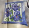 Подушка с ирисами, По схеме из журнала World of cross stitching