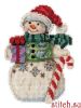 Mill Hill JS20-2116, Snowman with Candy Cane